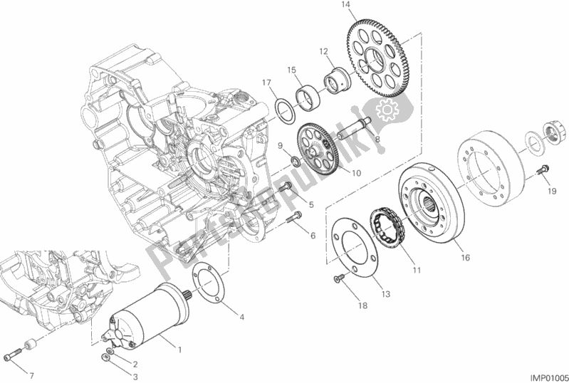 Tutte le parti per il Avviamento E Accensione Elettrici del Ducati Multistrada 950 USA 2017